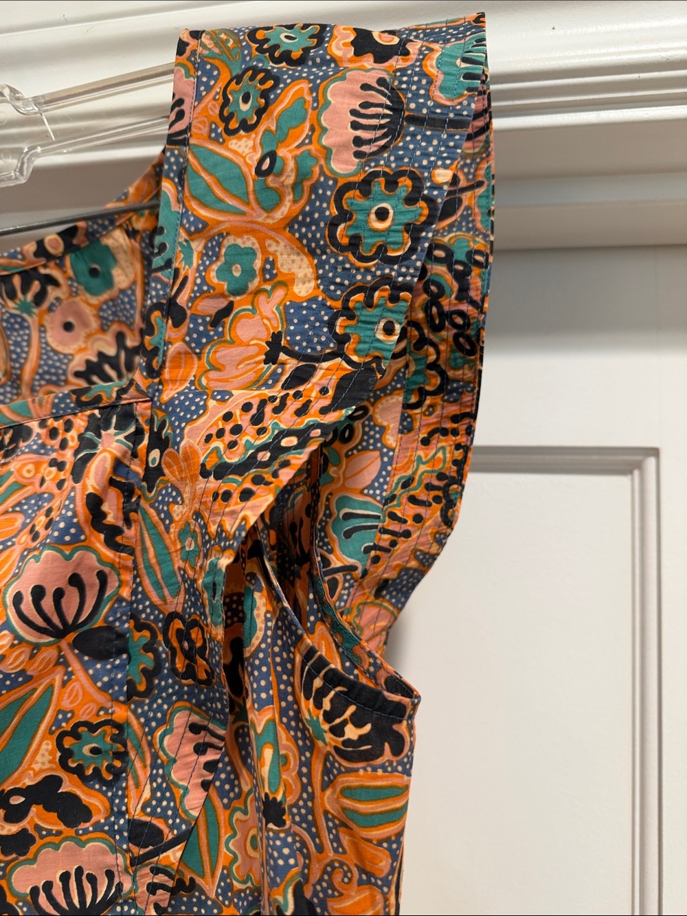 A.L.C. Portia Floral Ruffle-Sleeve Top Size 6 - Picture 4 of 5